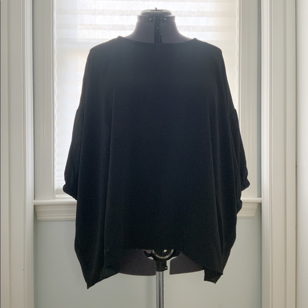 Spin Plus Size Black Short Sleeve Tunic Top NWT